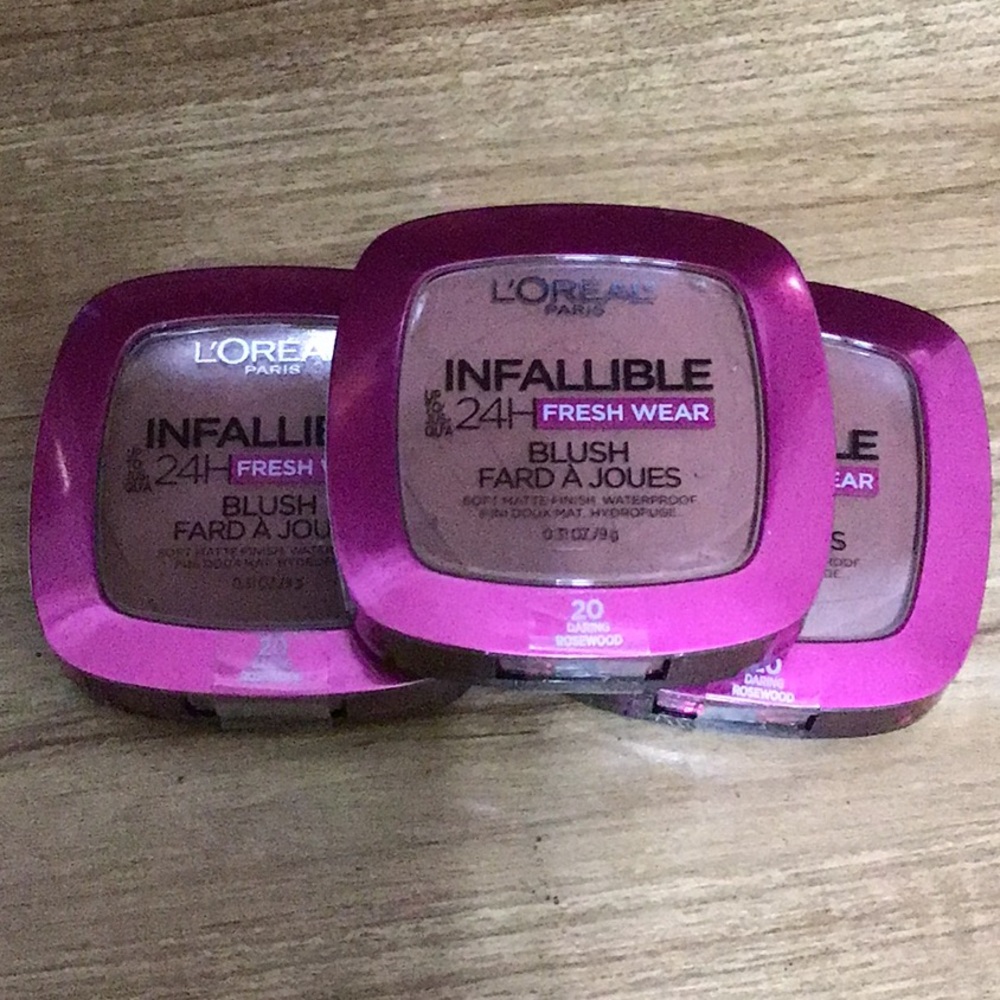L'Oreal Infallible 24H Fresh Wear Blush - Daring Rosewood (set of 3)
